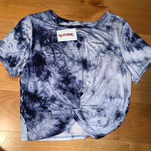 Front wrap tie dye shirt
